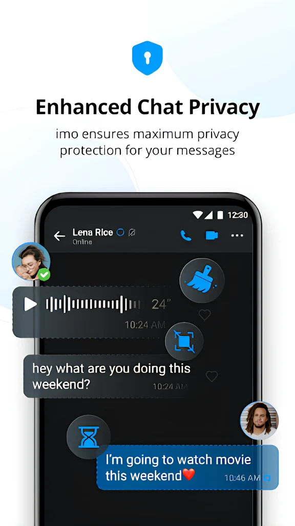 imo beta -video calls and chat screenshot